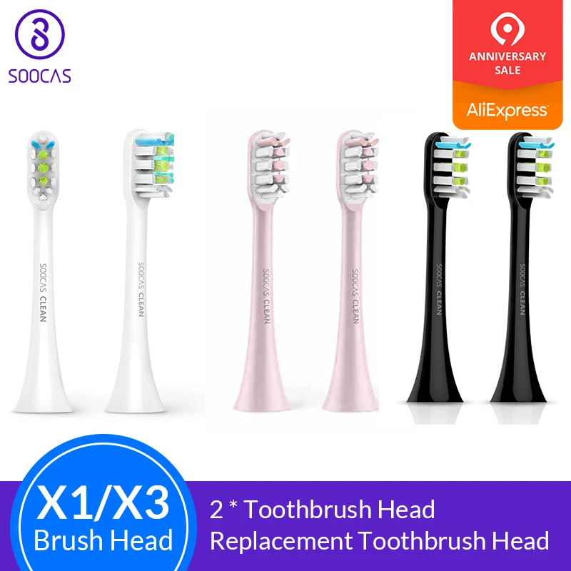 Soocas X3 X1 X5 Sonic Electric Toothbrush Brush Head for Xiaomi Mijia Replacement Electric Tooth Brush Heads Hot Sale 2pcs
Soocas X3 X1 X5 Sonic Electric Toothbrush Brush Head for Xiaomi Mijia Replacement Electric Tooth Brush Heads Hot Sale 2pcs