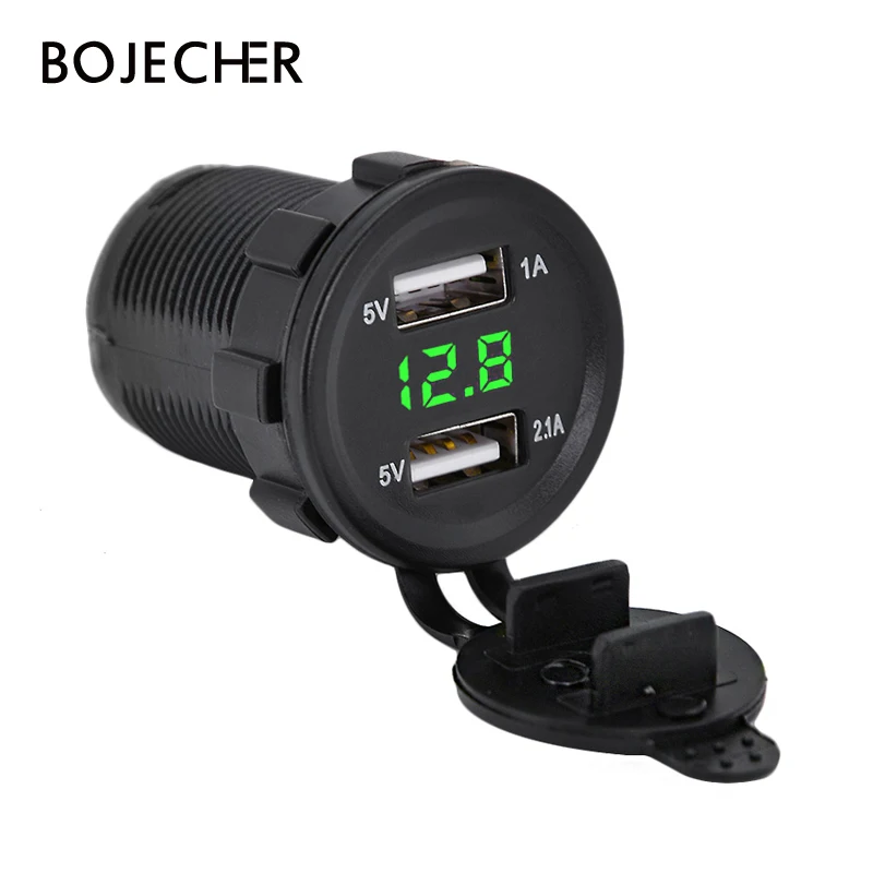 12V-24V Universal Cigarette Lighter Car Charger Socket USB Vehicle + LED Digital Digital Charger 2 Ports Power Socket 5V 2.1A
12V-24V Universal Cigarette Lighter Car Charger Socket USB Vehicle + LED Digital Digital Charger 2 Ports Power Socket 5V 2.1A
