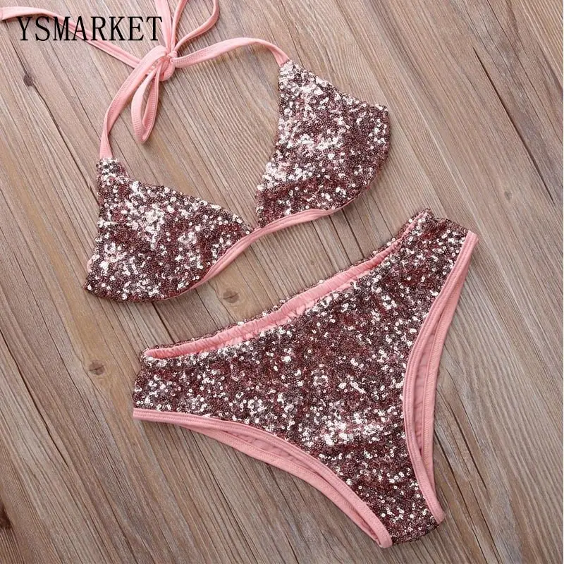 Summer New Sexy Women Sequin Bikinis Brazilian Bikini Set Sun Reflection Bathing Suit Halter Swimwear Biquini Q8858
Summer New Sexy Women Sequin Bikinis Brazilian Bikini Set Sun Reflection Bathing Suit Halter Swimwear Biquini Q8858