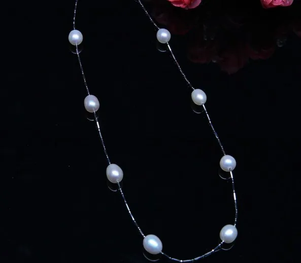 Hot Sale White Color Natural Freshwater Real Pearl Necklace Classic Cheap Jewelry with Silver Chain, 10pcs/lot
Hot Sale White Color Natural Freshwater Real Pearl Necklace Classic Cheap Jewelry with Silver Chain, 10pcs/lot