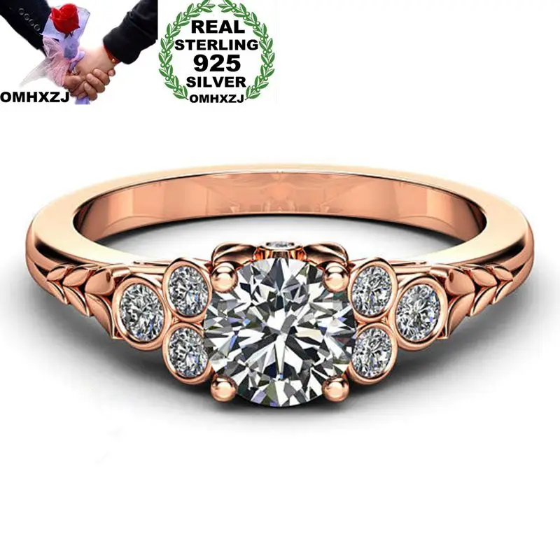 OMHXZJ Wholesale European Fashion Woman Man Party Wedding Gift White AAA Zircon 925 Sterling Silver 14KT Rose Gold Ring RR407
OMHXZJ Wholesale European Fashion Woman Man Party Wedding Gift White AAA Zircon 925 Sterling Silver 14KT Rose Gold Ring RR407