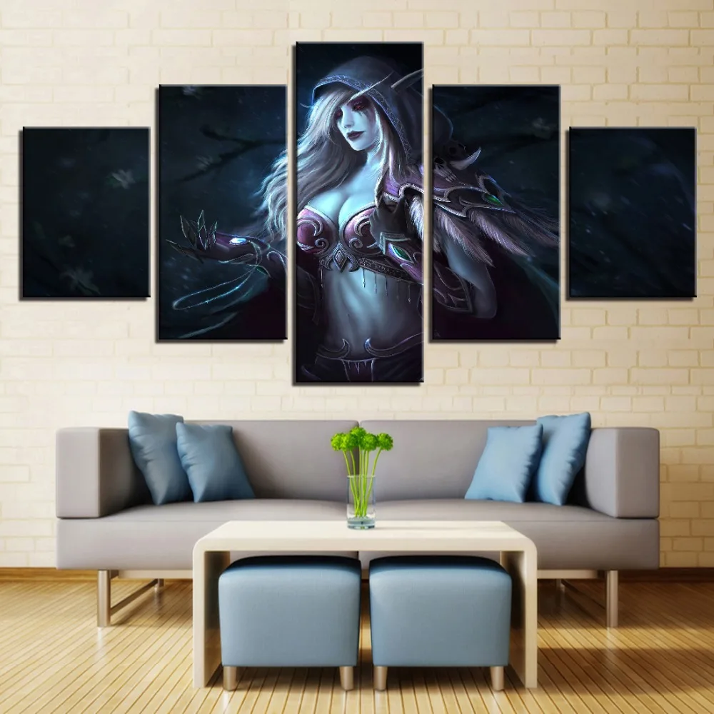 World of Warcraft Sylvanas Windrunner 5 Pieces HD Posters and Prints Wall Art Canvas Painting Framed For Home/Living Room Decor
World of Warcraft Sylvanas Windrunner 5 Pieces HD Posters and Prints Wall Art Canvas Painting Framed For Home/Living Room Decor