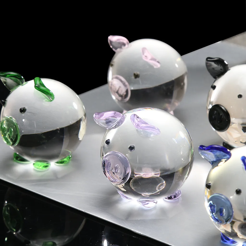 Multi-color Crystal Pig Figurine Mini Animal Collectible Statue Family Decoration Glass Pig Home Desktop Decor For a Gift M40#
Multi-color Crystal Pig Figurine Mini Animal Collectible Statue Family Decoration Glass Pig Home Desktop Decor For a Gift M40#