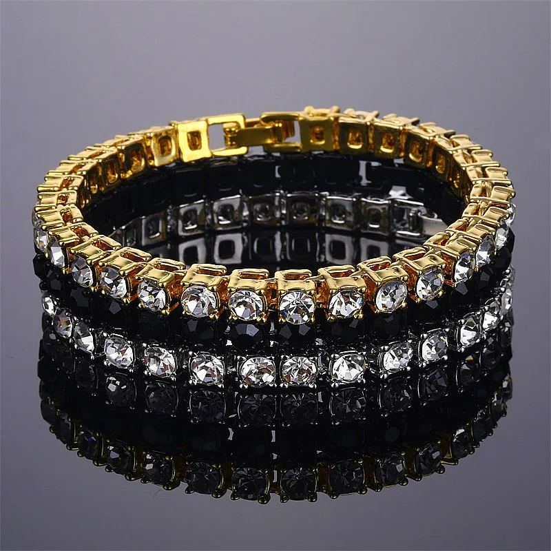 Hip Hop Iced Out Tennis Chain Bracelet Men Women Cubic Zircon Bracelets 5mm 1 Row Bling CZ Link Chain Jewelry Gold Silver Black
Hip Hop Iced Out Tennis Chain Bracelet Men Women Cubic Zircon Bracelets 5mm 1 Row Bling CZ Link Chain Jewelry Gold Silver Black