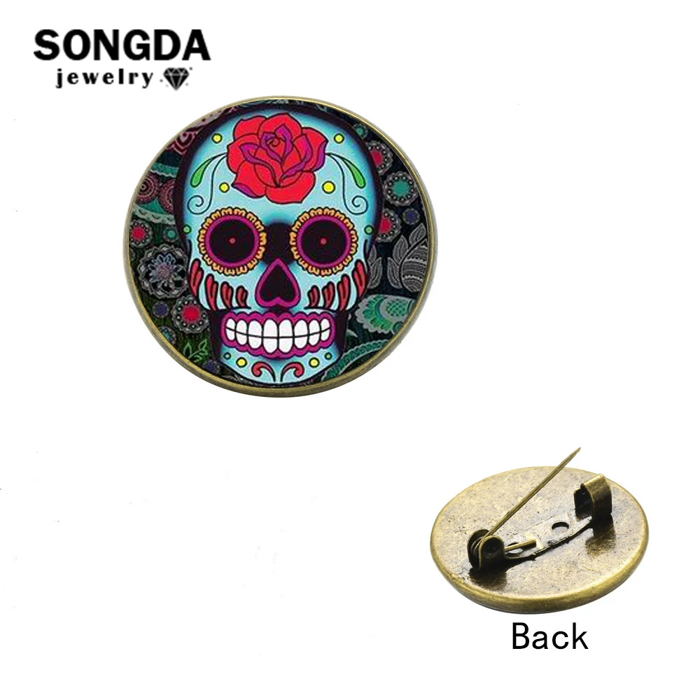 SONGDA Classic Mexican Sugar Skull Brooch Pin Badges Button Day of the Dead Culture Art Pattern Glass Dome Scarf Pins Decorative
SONGDA Classic Mexican Sugar Skull Brooch Pin Badges Button Day of the Dead Culture Art Pattern Glass Dome Scarf Pins Decorative