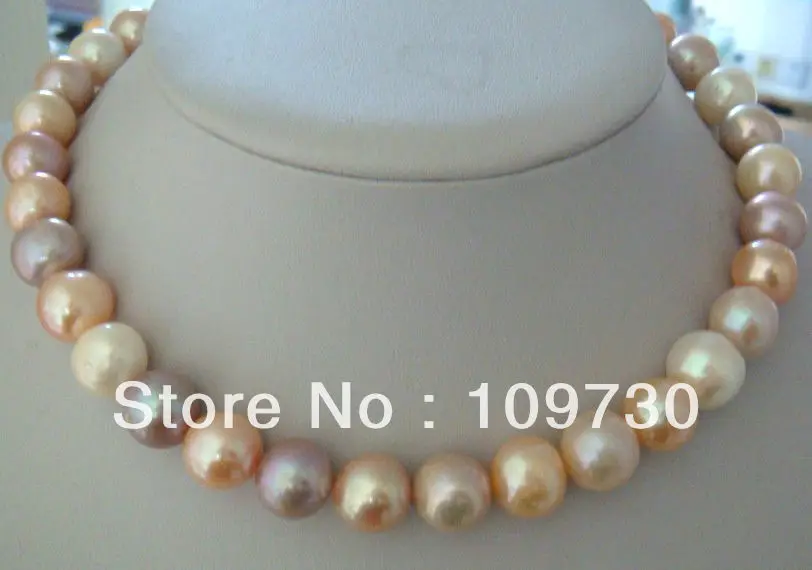 Jewelry 001817 11-12mm natural Australian south sea white pink purple pearl necklace 18''14KGPG
Jewelry 001817 11-12mm natural Australian south sea white pink purple pearl necklace 18''14KGPG