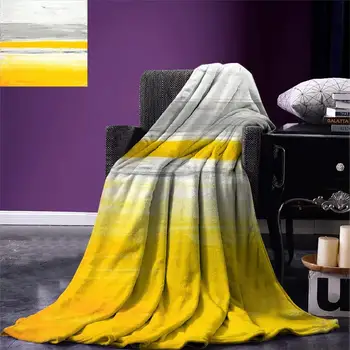 Yellow Throw Blanket Watercolor Style Bicolor Abstract Art Design with Brush Stroke Effects Warm Microfiber
Yellow Throw Blanket Watercolor Style Bicolor Abstract Art Design with Brush Stroke Effects Warm Microfiber