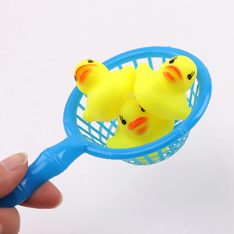 Rubber Ducks With Net Bath Time Fun Toys Bath Toy Animals Swimming Water Toys Squeeze Sound Funny Gift For Baby Kids
Rubber Ducks With Net Bath Time Fun Toys Bath Toy Animals Swimming Water Toys Squeeze Sound Funny Gift For Baby Kids