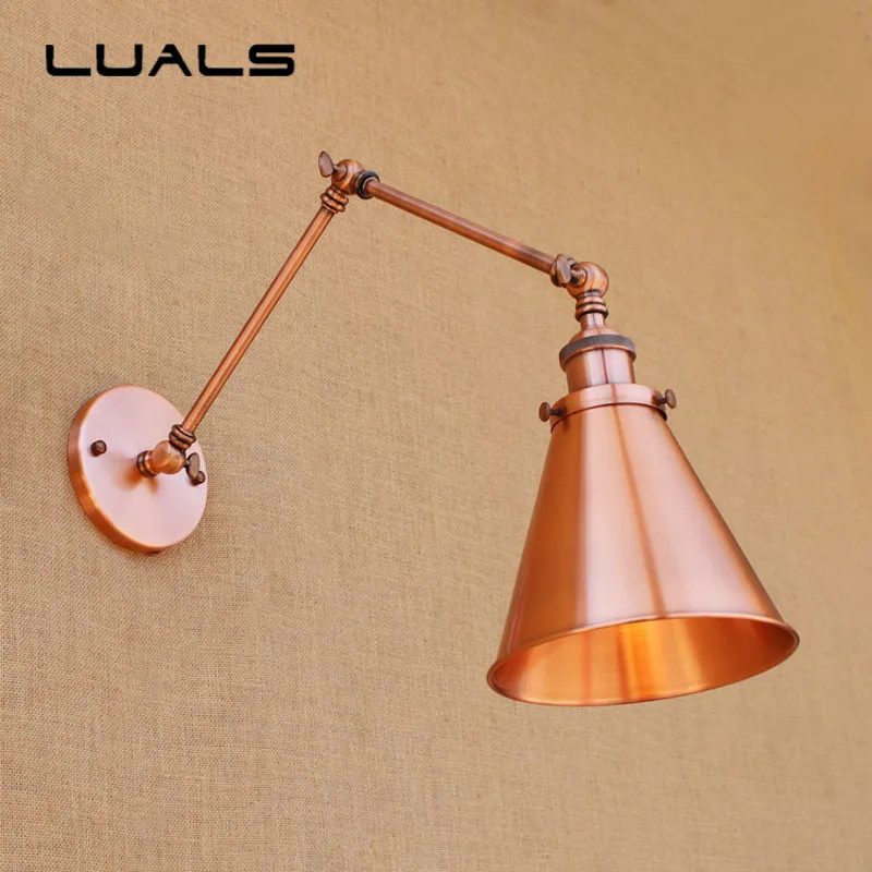Loft Iron Art Industrial Retro Wall Lamp Adjustable Metal Red Copper Color Edison Wall Light Coffee Shop Bar Art Deco Lighting
Loft Iron Art Industrial Retro Wall Lamp Adjustable Metal Red Copper Color Edison Wall Light Coffee Shop Bar Art Deco Lighting