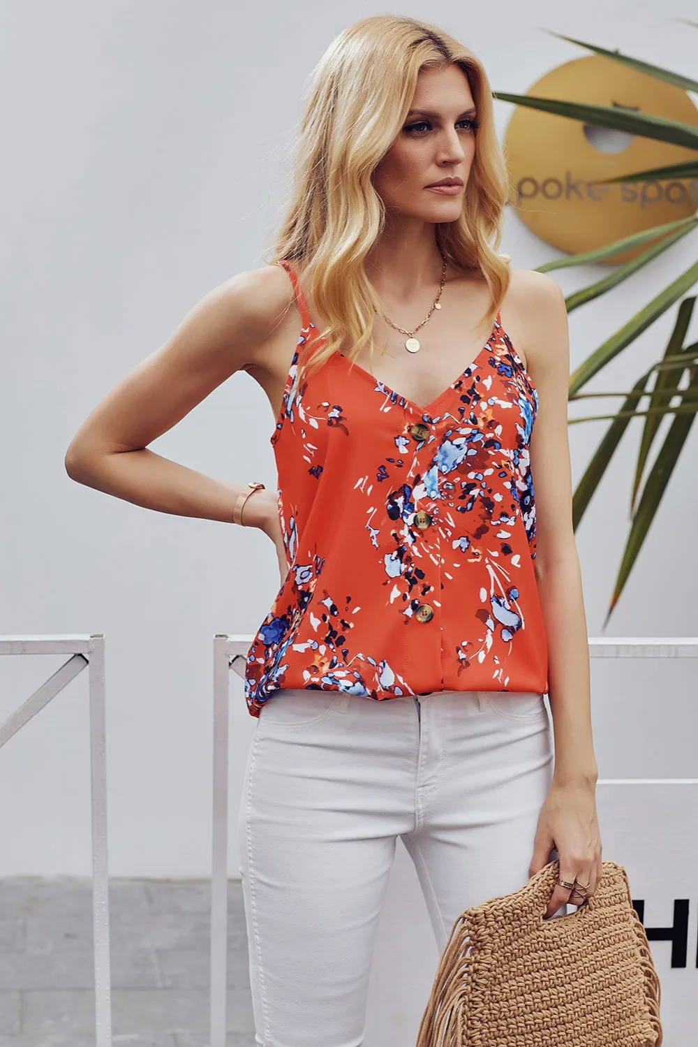 Orange-Floral-Print-Button-Down-Tank-Top-LC251993-14-5