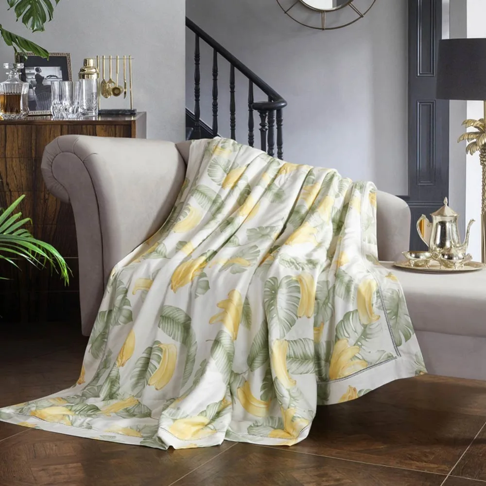 2019 Yellow Bananas Leaves Quilting Quilt Soft Stitching Modal Artificial Silk Polyester Filler Queen King Summer Comforter
2019 Yellow Bananas Leaves Quilting Quilt Soft Stitching Modal Artificial Silk Polyester Filler Queen King Summer Comforter