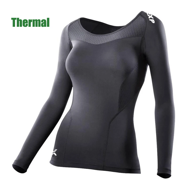 2017 Winter Women's Thermal Compression Long Sleeve Top marathon runners training Workout Stretch Trousers Wicking 
2017 Winter Women's Thermal Compression Long Sleeve Top marathon runners training Workout Stretch Trousers Wicking
