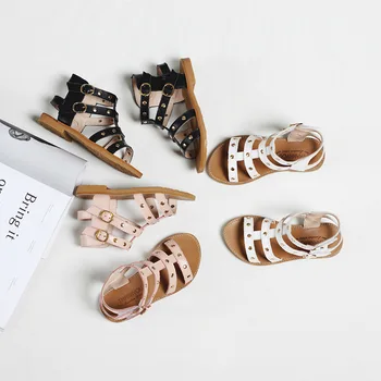 Baby Girls Pink Sandals Rome Gladiator Style Princess Summer Sandals 2019 New Rivets Ankle High Genuine Leather Open Toe Fashion
Baby Girls Pink Sandals Rome Gladiator Style Princess Summer Sandals 2019 New Rivets Ankle High Genuine Leather Open Toe Fashion