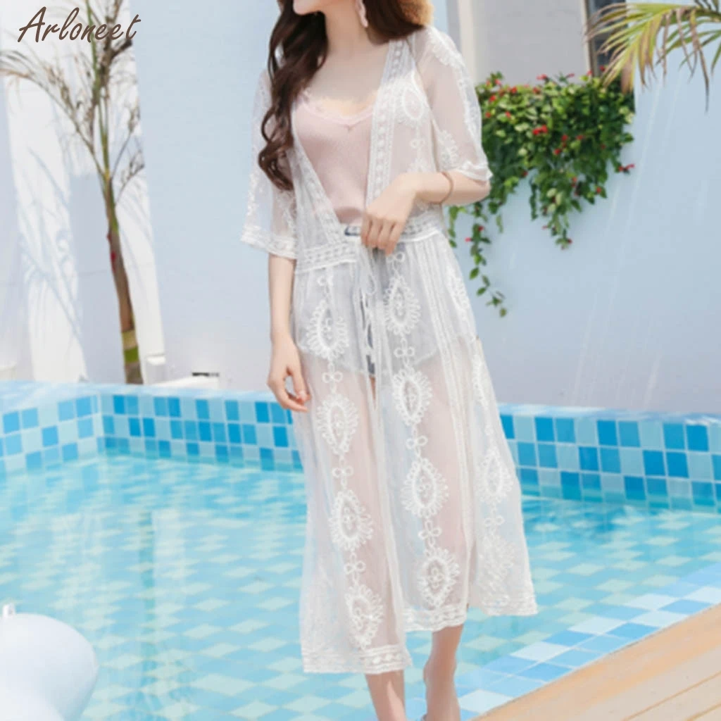 Summer Women Blouse Ladies Lace Floral Open Cape Cardigan Rope Jacket Loose Beach Cardigan Clothing female Casual kimono Coat
Summer Women Blouse Ladies Lace Floral Open Cape Cardigan Rope Jacket Loose Beach Cardigan Clothing female Casual kimono Coat