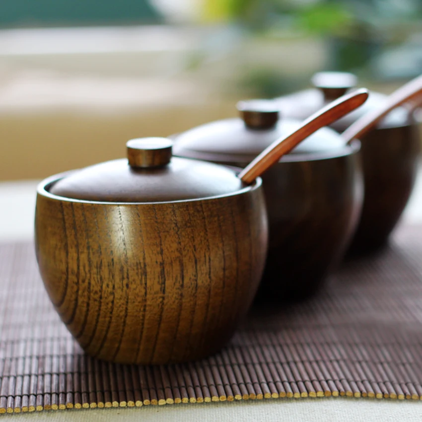 1PC Spice Jar Seasoning Can Sugar Bowl With Lid Spoon Wood Spice Box Kitchen Tool Salt Storage Box Kitchen Sugar Pot
1PC Spice Jar Seasoning Can Sugar Bowl With Lid Spoon Wood Spice Box Kitchen Tool Salt Storage Box Kitchen Sugar Pot