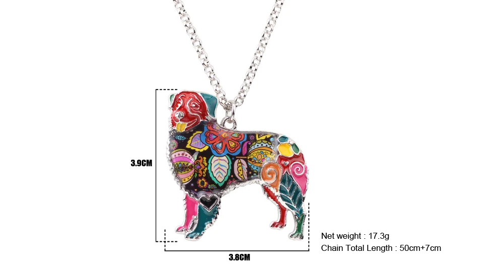 Bonsny Enamel Statement Maxi Australian Shepherd Dog Necklace Choker Pendant Chain Collar 2017 New Jewelry For Women Girl Bijoux Bonsny Enamel Statement Maxi Australian Shepherd Dog Necklace Choker Pendant Chain Collar 2017 New Jewelry For Women Girl Bijoux