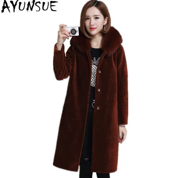 AYUNSUE 2019 Winter Jacket Women Real Sheep Shearing Fur Coat Female Long Warm Jackets Fox Fur Hooded Plus Size 5XL 6XL OT1726
AYUNSUE 2019 Winter Jacket Women Real Sheep Shearing Fur Coat Female Long Warm Jackets Fox Fur Hooded Plus Size 5XL 6XL OT1726