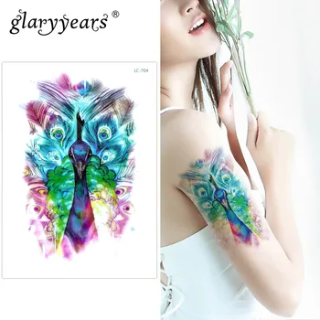 Glaryyears A Bit Big Arm Temporary Tattoo Sticker Peacock Fake Tatoo Cartridge Flash Tatto Waterproof Body Art Women LC-704
Glaryyears A Bit Big Arm Temporary Tattoo Sticker Peacock Fake Tatoo Cartridge Flash Tatto Waterproof Body Art Women LC-704