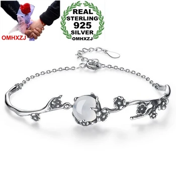 OMHXZJ Wholesale High Quality Fashion Vintage Woman Party Gift Thai Silver Plum White Jade 925 Sterling Silver Bracelet SZ125
OMHXZJ Wholesale High Quality Fashion Vintage Woman Party Gift Thai Silver Plum White Jade 925 Sterling Silver Bracelet SZ125