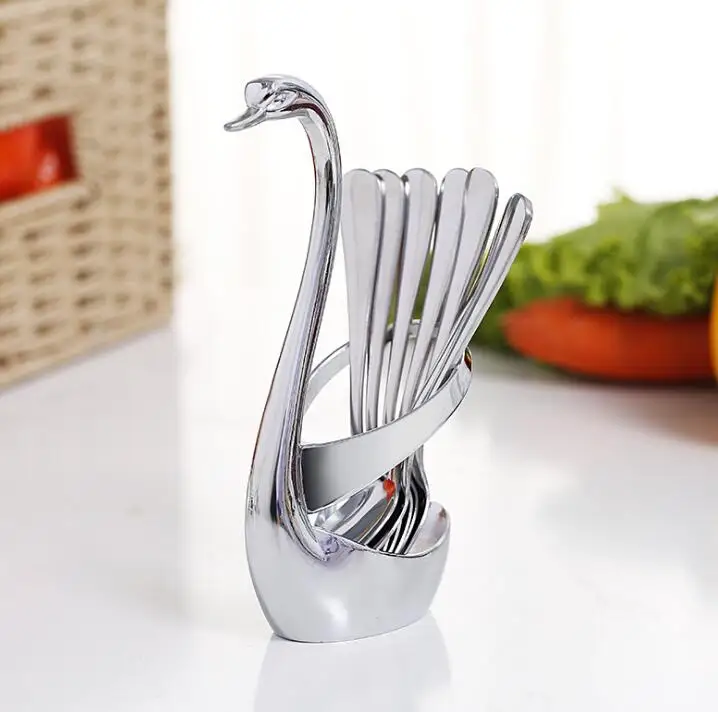 100PCS Swan Stainless Steel Fruit Food Fork Spoon Knife Base Holder Creative Gift Tableware Knife Base Holder Wedding Decoration
100PCS Swan Stainless Steel Fruit Food Fork Spoon Knife Base Holder Creative Gift Tableware Knife Base Holder Wedding Decoration