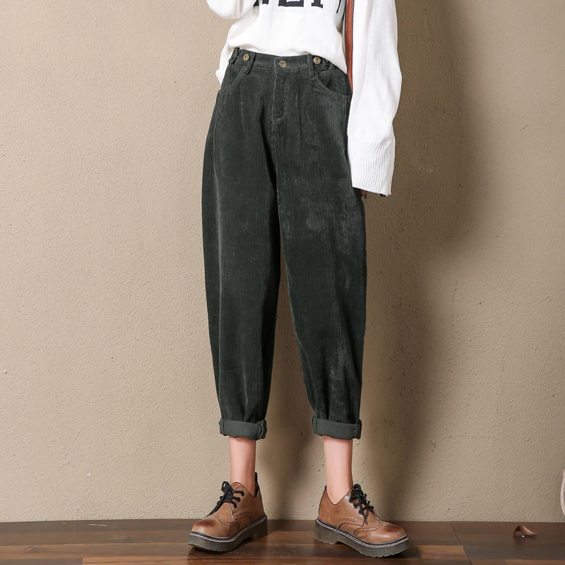 Corduroy Pants Female Loose 2018 New Autumn and Winter Corduroy High Waist Harem Pants Women Clothes Trousers Women Harajuku 
Corduroy Pants Female Loose 2018 New Autumn and Winter Corduroy High Waist Harem Pants Women Clothes Trousers Women Harajuku