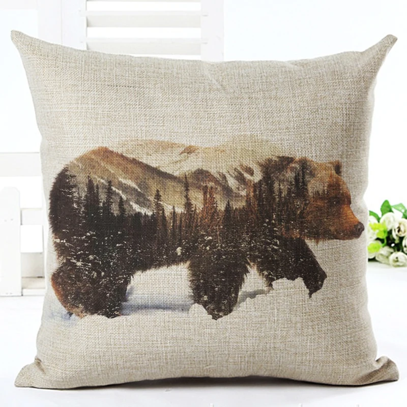 Animal Bear Forest Cushions Snowflake Landscape Pillow Cases Ocean Style Settee Homeware Throw Pillow Cushion 45X45Cm Polyester
Animal Bear Forest Cushions Snowflake Landscape Pillow Cases Ocean Style Settee Homeware Throw Pillow Cushion 45X45Cm Polyester