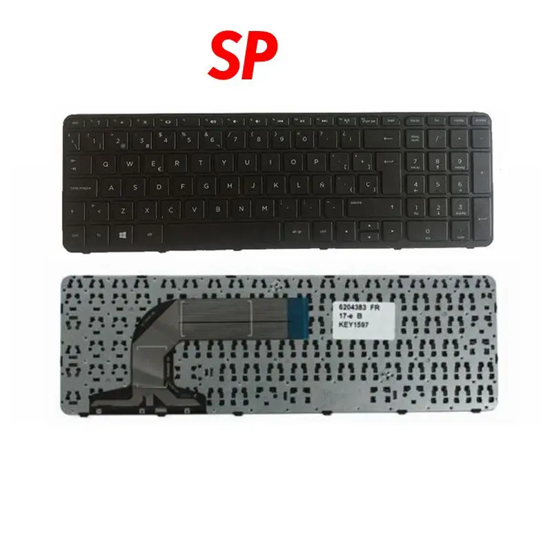 Spanish Keyboard for HP Pavilion 17 17E 17N 17-N 17-E R68 AER68U00210 710407-001 720670-251 725365-251 SP Black with frame
Spanish Keyboard for HP Pavilion 17 17E 17N 17-N 17-E R68 AER68U00210 710407-001 720670-251 725365-251 SP Black with frame