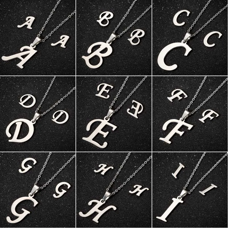 SMJEL Stainless Steel Initial Letter Necklace Men Women Alphabet Pendant Friends Family Necklaces Statement Collier Femme
SMJEL Stainless Steel Initial Letter Necklace Men Women Alphabet Pendant Friends Family Necklaces Statement Collier Femme
