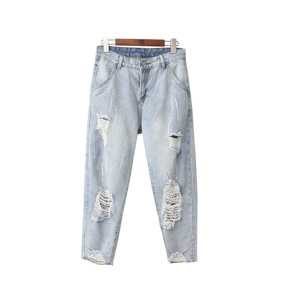 Spring Summer Mid Waist Female Boyfriend Jeans For Women Trousers Casul Ripped Holes Straight Pants Denim Blue Jeans
Spring Summer Mid Waist Female Boyfriend Jeans For Women Trousers Casul Ripped Holes Straight Pants Denim Blue Jeans