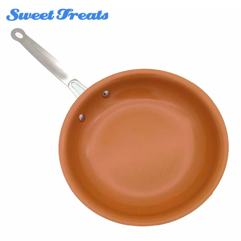 Sweettreats Non-stick Copper Frying Pan with Ceramic Coating and Induction Cooking,Oven & Dishwasher safe 10 Inches 12Inch
Sweettreats Non-stick Copper Frying Pan with Ceramic Coating and Induction Cooking,Oven & Dishwasher safe 10 Inches 12Inch