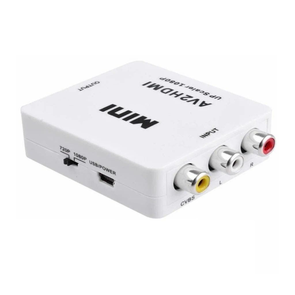 Mini AV to HDMI Video Converter Box for HDTV TV PS3 PS4 PC DVD Xbox Projector Full HD Male to Female AV2HDMI Audio Converter
Mini AV to HDMI Video Converter Box for HDTV TV PS3 PS4 PC DVD Xbox Projector Full HD Male to Female AV2HDMI Audio Converter