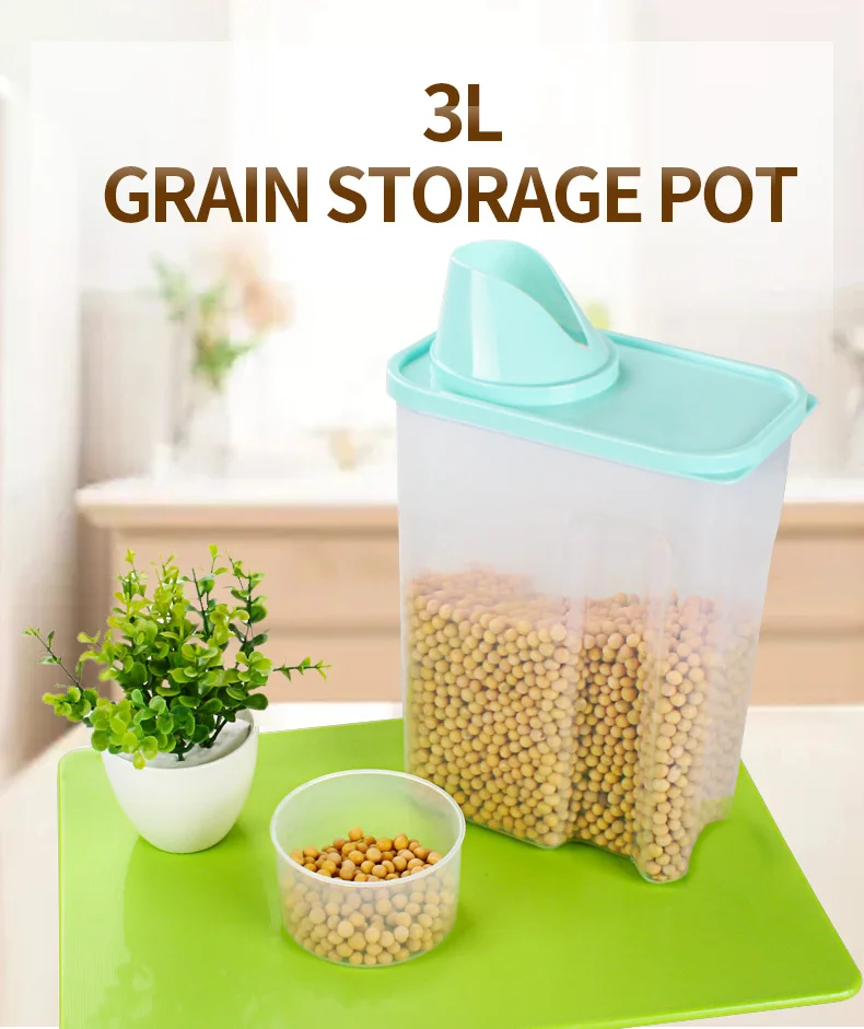 Download 13679 Anho 3l Storage Tank Large Cover Plastic Kitchen Cereals Beans Storage Transparent Household Utensils Multifunction Accessories Kitchen Fixtureså¨æ¿ PSD Mockup Templates