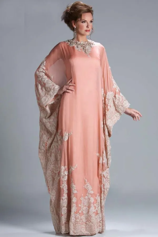 2015 Custom Made Hot Sale Floor Length Chiffon Coral Lace Appliqued Dubai Kaftan Evening Dresses with Long Sleeve KY99
2015 Custom Made Hot Sale Floor Length Chiffon Coral Lace Appliqued Dubai Kaftan Evening Dresses with Long Sleeve KY99