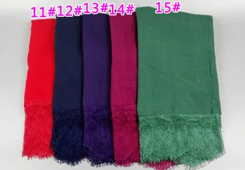 18 color ladies Solid color small lace floral fashion high quality cotton long shawls muslim hijab wrap scarves/scarf 10pcs/lot
18 color ladies Solid color small lace floral fashion high quality cotton long shawls muslim hijab wrap scarves/scarf 10pcs/lot
