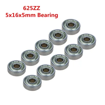 

10pcs Double Shielded Miniature GCR15 Steel Single Row 625ZZ P0.ZV1 / ABEC-1.Z2 Deep Groove Ball Bearing 5*16*5 5x16x5 625 ZZ 2Z