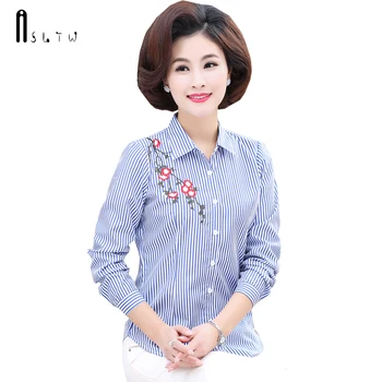 ASLTW Stripe Women's Shirt 2018 New Fashion Spring Turn Down Collar Embroidery Floral Shirt For Women Long Sleeve Women's Blouse
ASLTW Stripe Women's Shirt 2018 New Fashion Spring Turn Down Collar Embroidery Floral Shirt For Women Long Sleeve Women's Blouse
