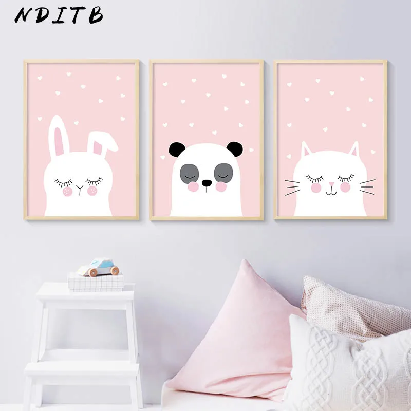 NDITB Woodland Animal Rabbit Panda Cat Canvas Poster Cartoon Nursery Wall Art Print Painting Nordic Kids Decoration Pictures
NDITB Woodland Animal Rabbit Panda Cat Canvas Poster Cartoon Nursery Wall Art Print Painting Nordic Kids Decoration Pictures