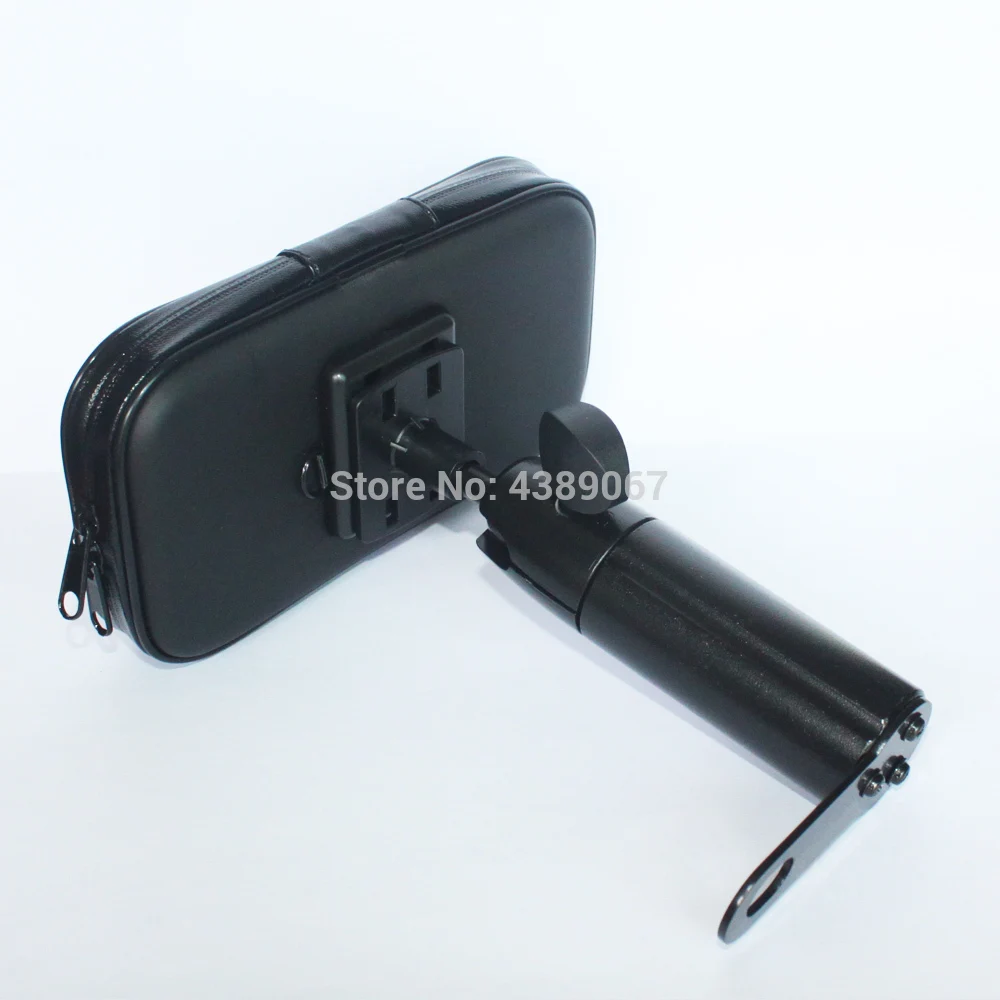 Motorcycle Scooter Mirror Rear View Mount Phone Holder Stand with Waterproof Zipper Case for Cell Phones
Motorcycle Scooter Mirror Rear View Mount Phone Holder Stand with Waterproof Zipper Case for Cell Phones