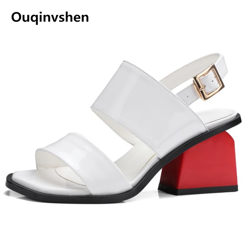 Ouqinvshen Genuine Leather White Sandals Women Peep Toe Plus Size Strange Style Heels Buckle Strap 2019 Fashion Sandals Women
Ouqinvshen Genuine Leather White Sandals Women Peep Toe Plus Size Strange Style Heels Buckle Strap 2019 Fashion Sandals Women