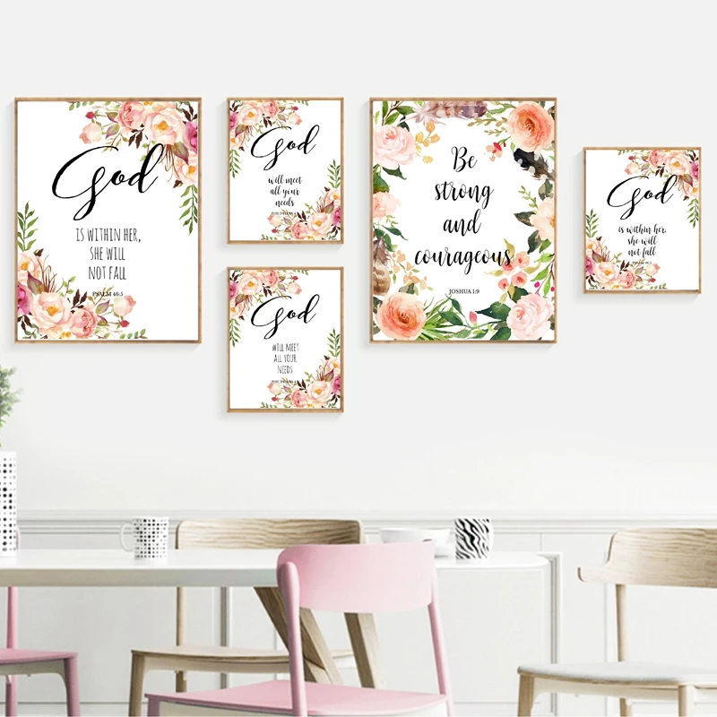 Bible Verse God Quotes Wall Art Canvas Painting Watercolor Flowers Christian Posters And Prints Wall Pictures Home Room Decor
Bible Verse God Quotes Wall Art Canvas Painting Watercolor Flowers Christian Posters And Prints Wall Pictures Home Room Decor