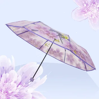 Innovative Design of New Transparent Cherry Blossom Umbrella Iron Skeleton Folding Lady's Elegant Umbrella
Innovative Design of New Transparent Cherry Blossom Umbrella Iron Skeleton Folding Lady's Elegant Umbrella