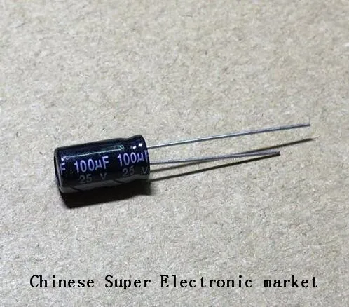 100PCS 100UF 25V 6X12mm Electrolytic Capacitor 25V 100UF 6*12mm Aluminum Electrolytic Capacitor
100PCS 100UF 25V 6X12mm Electrolytic Capacitor 25V 100UF 6*12mm Aluminum Electrolytic Capacitor