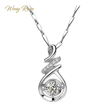 Wong Rain 100% 925 Sterling Silver 8 MM Round AAA Natural White Zircon Gemstone Engagement Wedding Pear Pendant Women Wholesale
Wong Rain 100% 925 Sterling Silver 8 MM Round AAA Natural White Zircon Gemstone Engagement Wedding Pear Pendant Women Wholesale