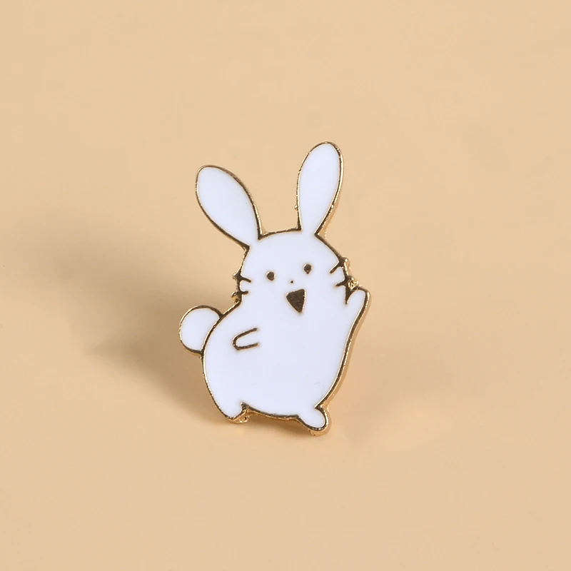 Happy Dancing rabbit Pin Cute White twisting butt Bunny Badges Brooches Enamel Lapel Pin Backpack Bag Accessories Gift for Women
Happy Dancing rabbit Pin Cute White twisting butt Bunny Badges Brooches Enamel Lapel Pin Backpack Bag Accessories Gift for Women