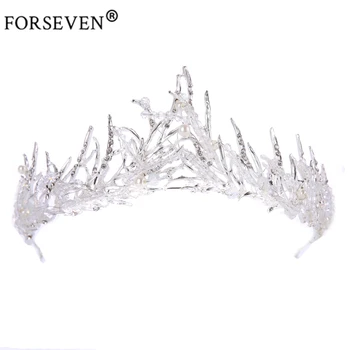 Silver Color Wedding Queen Crown Hair Jewelry Plated Rhinestones Tiaras Hairwear for Women Bride Wedding Accessories
Silver Color Wedding Queen Crown Hair Jewelry Plated Rhinestones Tiaras Hairwear for Women Bride Wedding Accessories