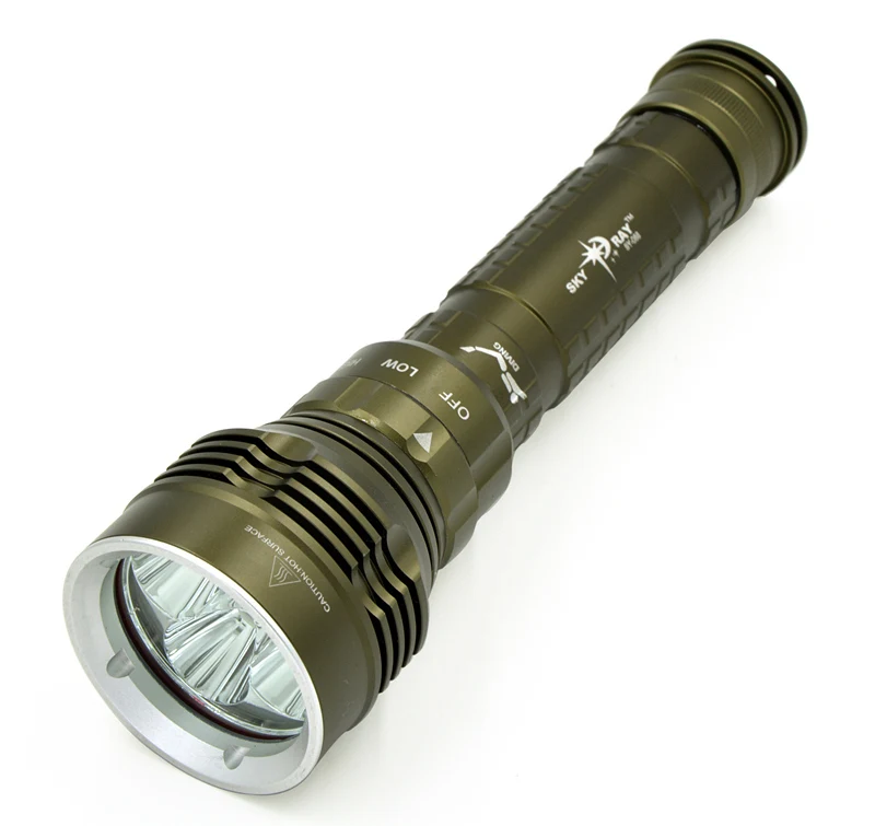 

8000Lm Scuba Diving 5x XM-L L2 LED Flashlight Torch Waterproof Light for 2x18650 or 2x26650 Rechargeable freeshipping