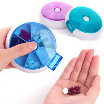Mini Medication Storage Boxes Circle 7 Button Rotary Deconsolidator Kit Portable Medications Organizer 2 Pieces/Lot Medicine Box
Mini Medication Storage Boxes Circle 7 Button Rotary Deconsolidator Kit Portable Medications Organizer 2 Pieces/Lot Medicine Box