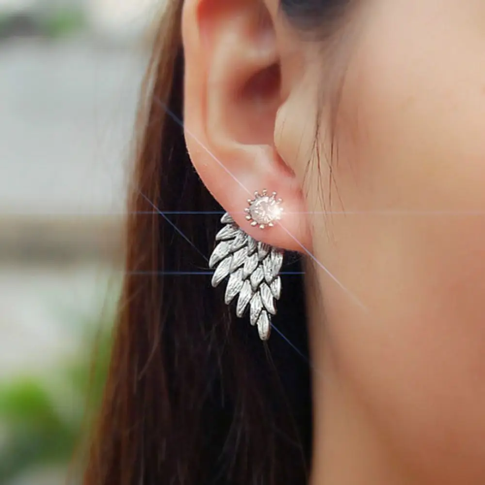 1Pair OPPOHERE New Fashion Gift Lady Earring Party Jewelry Earrings Gothic Angel Wing Rhinestones Alloy Earrings For Women
1Pair OPPOHERE New Fashion Gift Lady Earring Party Jewelry Earrings Gothic Angel Wing Rhinestones Alloy Earrings For Women