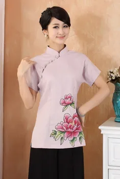 Purple Chinese Fashion Women's clothing Linen Blouses Shirt tops Floral Plus Size S M L XL XXL XXXL 4XL 2377-2
Purple Chinese Fashion Women's clothing Linen Blouses Shirt tops Floral Plus Size S M L XL XXL XXXL 4XL 2377-2