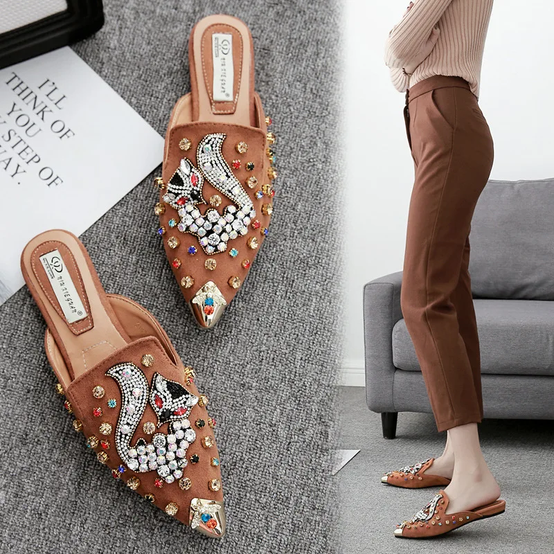 Flock Glitter Slides Cover Toe Slipper Women Woman Shoes Luxury Rivet Flat Slippers Socofy Jelly Sliders Designer Soft Pointed
Flock Glitter Slides Cover Toe Slipper Women Woman Shoes Luxury Rivet Flat Slippers Socofy Jelly Sliders Designer Soft Pointed